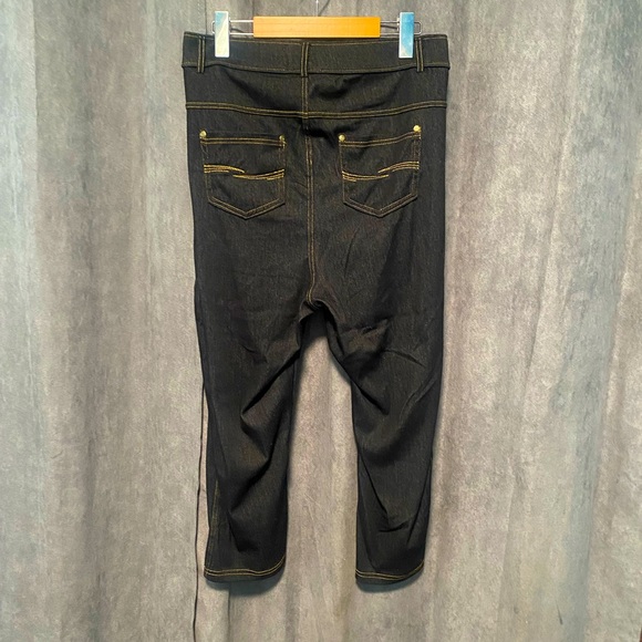 My Style 2X Jegging in Faux Dark Demin - Picture 3 of 7